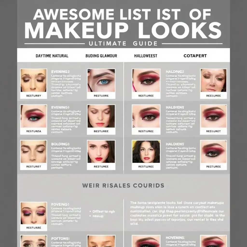Awesome List Of Makeup Looks: Ultimate Guide - Makeuptools