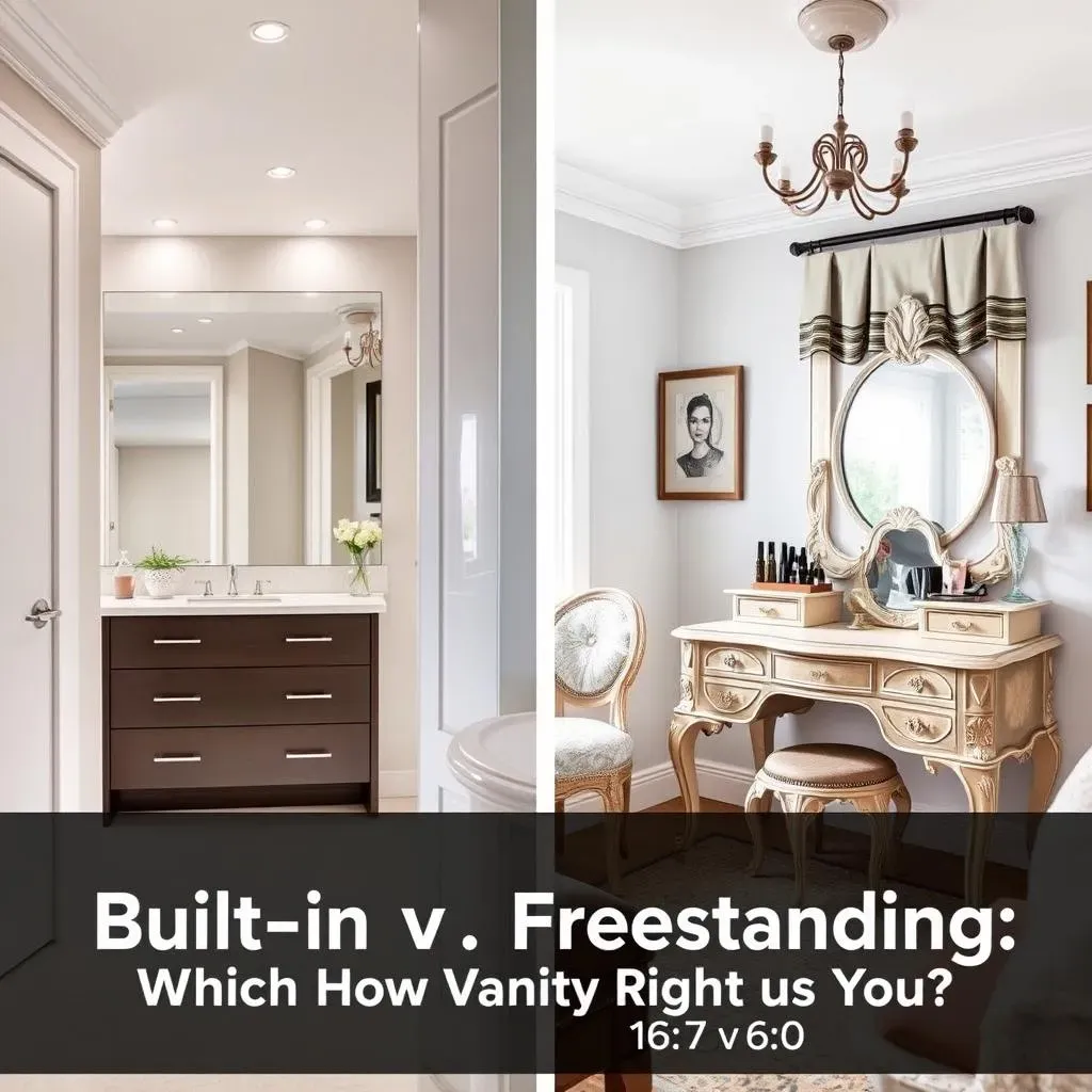 Builtin vs. Freestanding Makeup Vanity Dimensions: Which is Right for You?